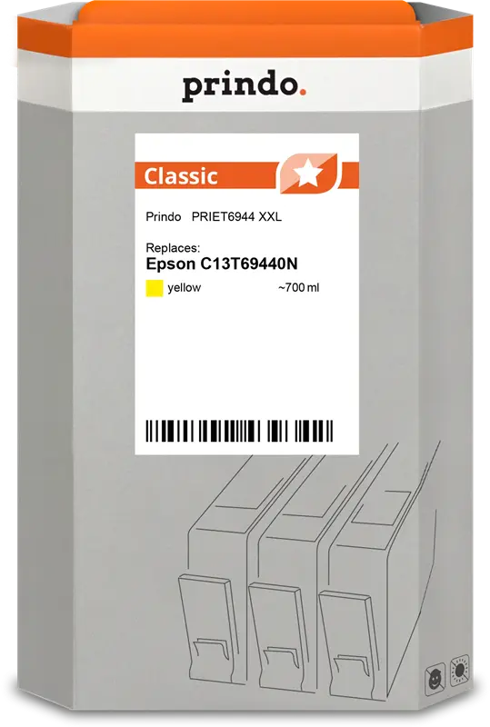 Prindo Classic XXL Gelb Druckerpatrone PRIET6944