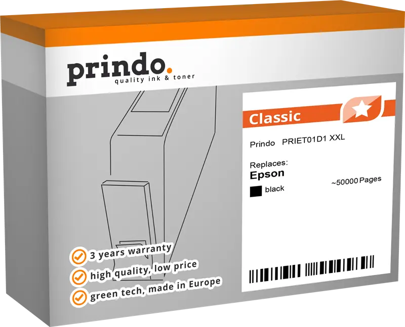 Prindo Classic XXL Schwarz Druckerpatrone PRIET01D1