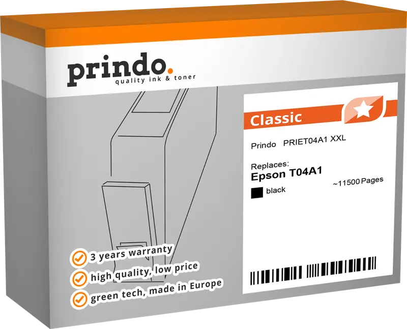 Prindo Classic XXL Schwarz Druckerpatrone PRIET04A1