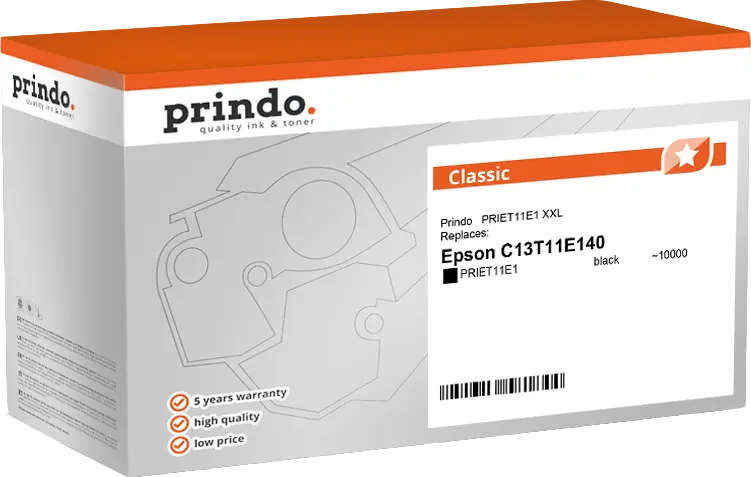 Prindo Classic XXL Schwarz Druckerpatrone PRIET11E1
