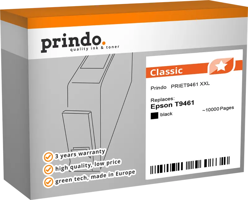 Prindo Classic XXL Schwarz Druckerpatrone PRIET9461