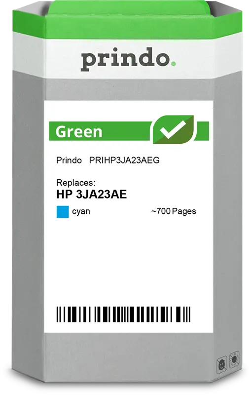 Prindo Green Cyan Druckerpatrone PRIHP3JA23AEG