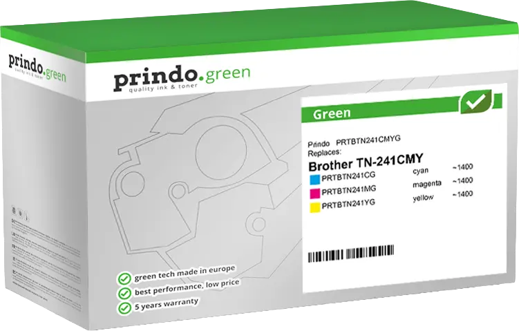 Prindo Green Multipack Cyan / Magenta / Gelb (PRTBTN241CMYG)