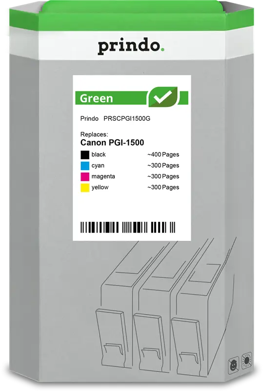 Prindo Green Multipack Schwarz / Cyan / Magenta / Gelb (PRSCPGI1500G)
