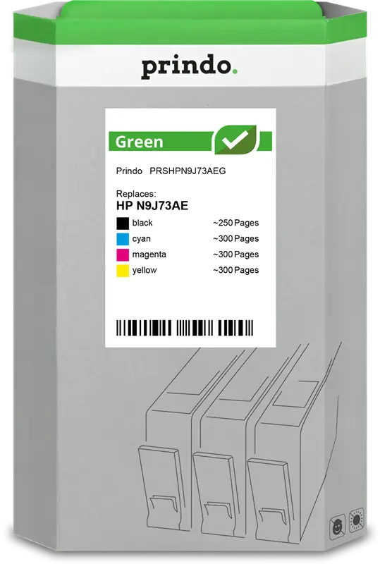 Prindo Green Multipack Schwarz / Cyan / Magenta / Gelb (PRSHPN9J73AEG)