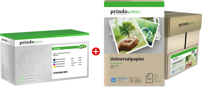 Prindo Green Schwarz / Cyan / Magenta / Gelb Value Pack PRTBTN241G MCVP
