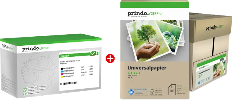 Prindo Green Schwarz / Cyan / Magenta / Gelb Value Pack PRTBTN246G MCVP