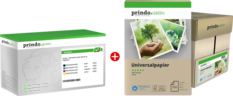 Prindo Green Schwarz / Cyan / Magenta / Gelb Value Pack PRTHPCF410XG MCVP