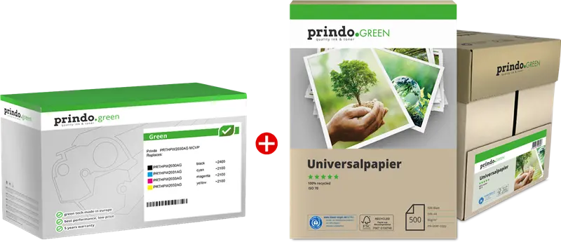 Prindo Green Schwarz / Cyan / Magenta / Gelb Value Pack PRTHPW2030AG MCVP