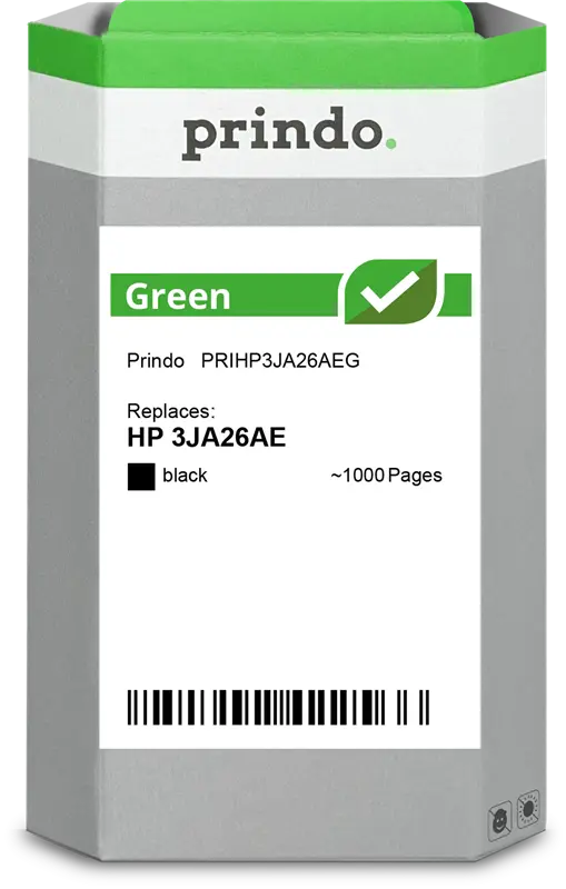 Prindo Green Schwarz Druckerpatrone PRIHP3JA26AEG