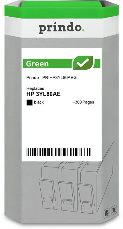 Prindo Green Schwarz Druckerpatrone PRIHP3YL80AEG