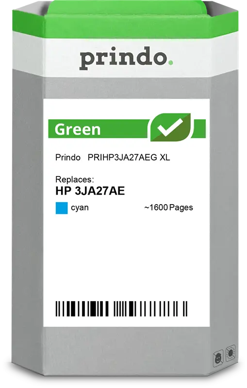 Prindo Green XL Cyan Druckerpatrone PRIHP3JA27AEG