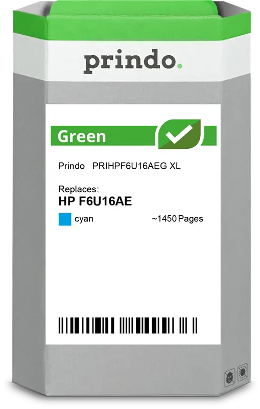 Prindo Green XL Cyan Druckerpatrone PRIHPF6U16AEG