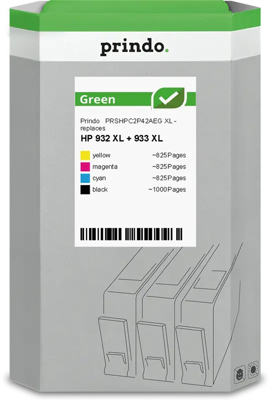 Prindo Green XL Multipack Schwarz / Cyan / Magenta / Gelb (PRSHPC2P42AEG)