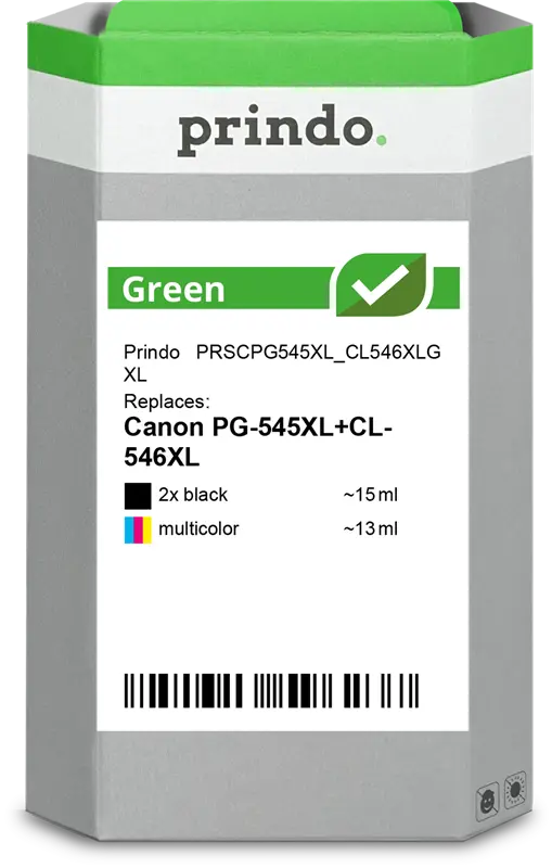 Prindo Green XL Multipack Schwarz / mehrere Farben (PRSCPG545XL_CL546XLG)