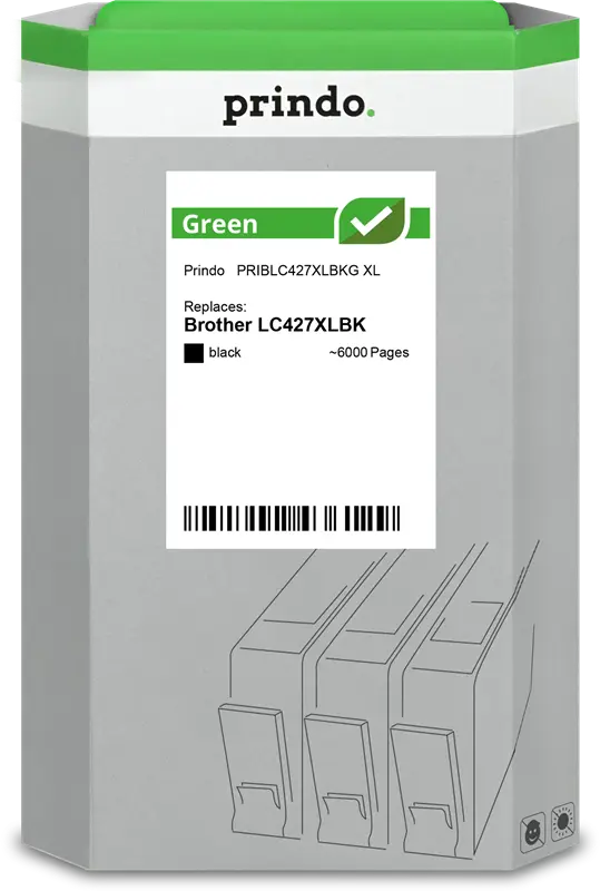 Prindo Green XL Schwarz Druckerpatrone PRIBLC427XLBKG