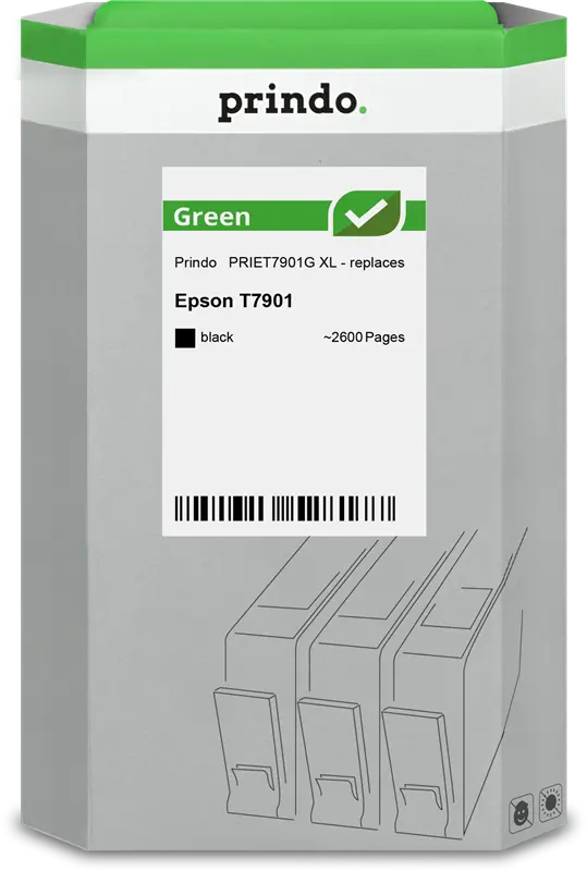 Prindo Green XL Schwarz Druckerpatrone PRIET7901G