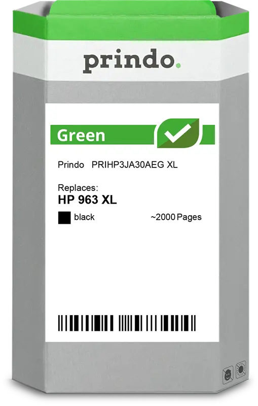 Prindo Green XL Schwarz Druckerpatrone PRIHP3JA30AEG
