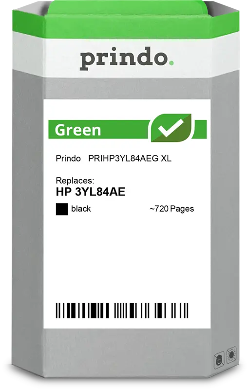 Prindo Green XL Schwarz Druckerpatrone PRIHP3YL84AEG