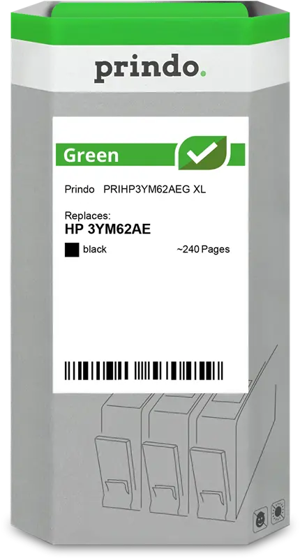 Prindo Green XL Schwarz Druckerpatrone PRIHP3YM62AEG