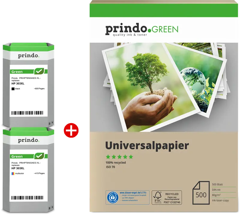 Prindo Green XL Schwarz / mehrere Farben Value Pack PRSHP3YN10AEG MCVP
