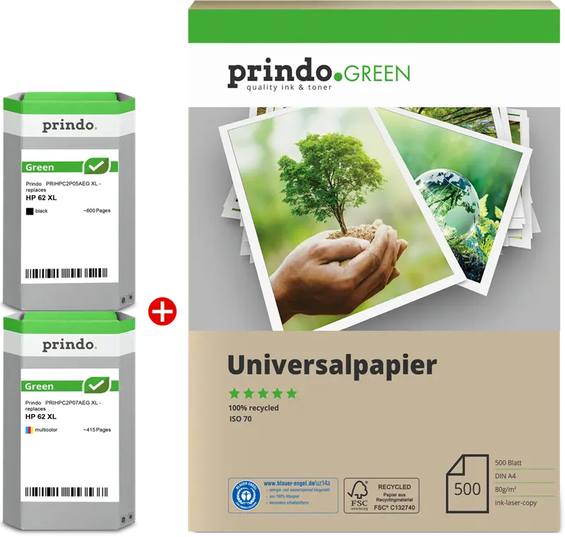 Prindo Green XL Schwarz / mehrere Farben Value Pack PRSHP62XLG MCVP