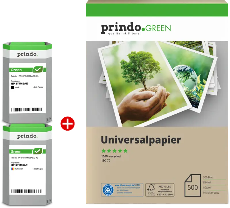 Prindo Green XL Schwarz / mehrere Farben Value Pack PRSHP6ZA94AEG MCVP