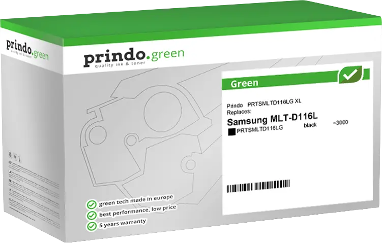 Prindo Green XL Schwarz Toner PRTSMLTD116LG