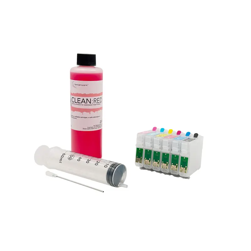 Reinigungs-Set für Epson Photo 1500W, P50 T0791-T0796 (6 Patronen)