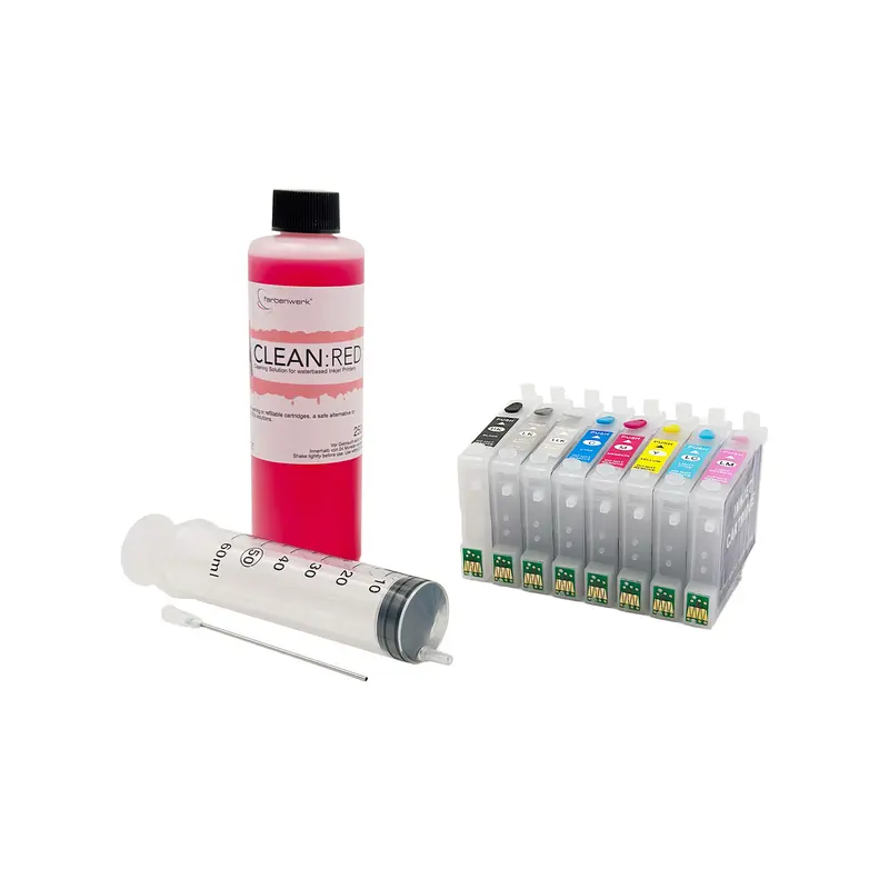 Reinigungs-Set für Epson Photo R2400 T0591-T0597, T0599 (8 Patronen)
