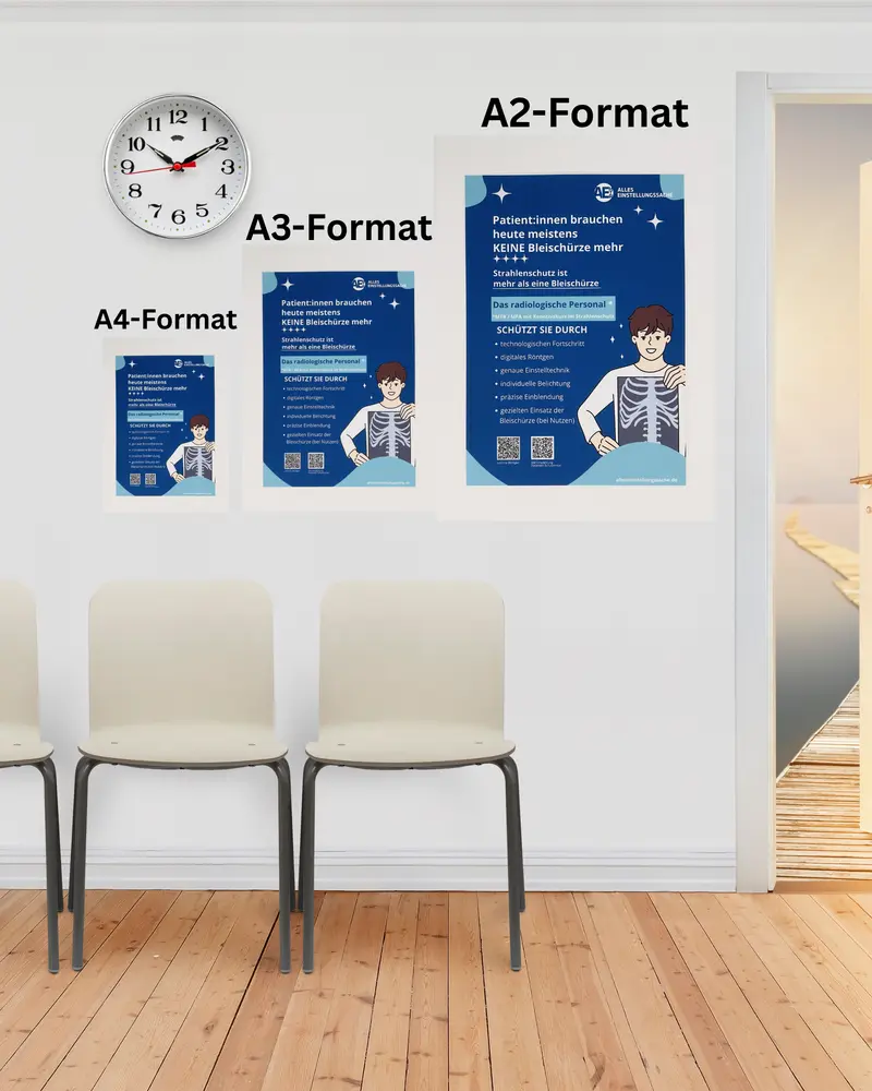Röntgen Patienten-Info-Poster – kompakt – Deutsch