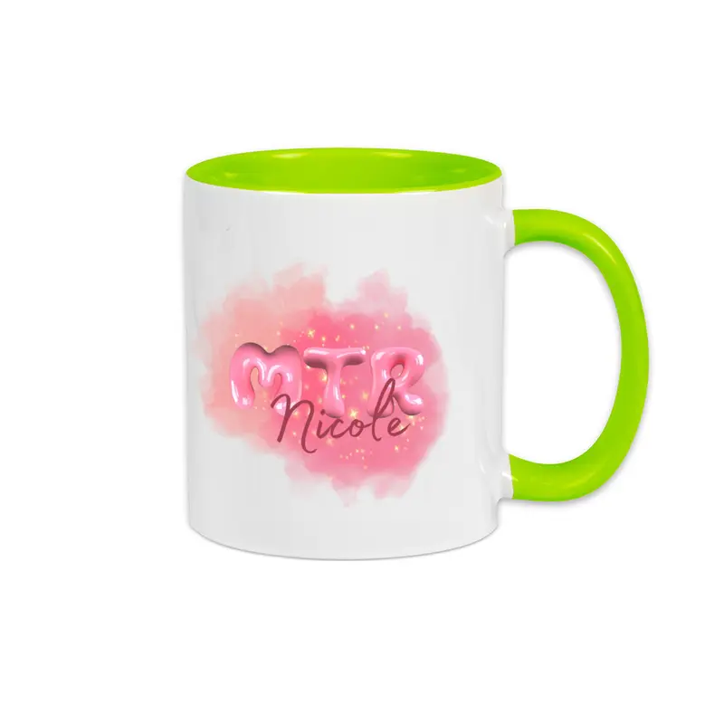 Rosa MTR Nicole oder dein Name - Becher