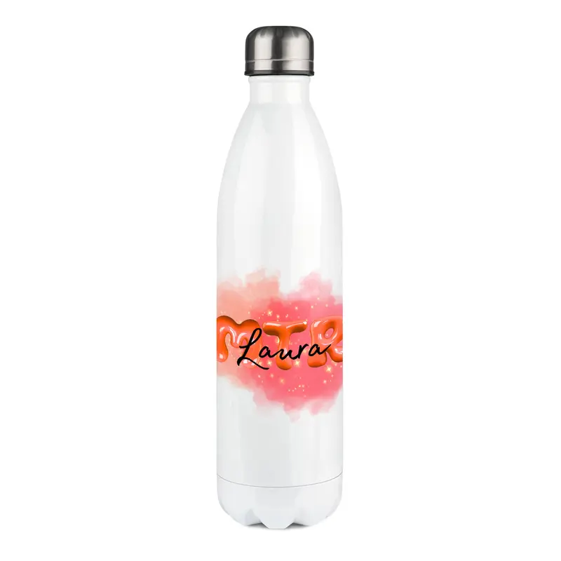ROT MTR Laura oder dein Name - EDELSTAHL-THERMOSFLASCHE 750 ml