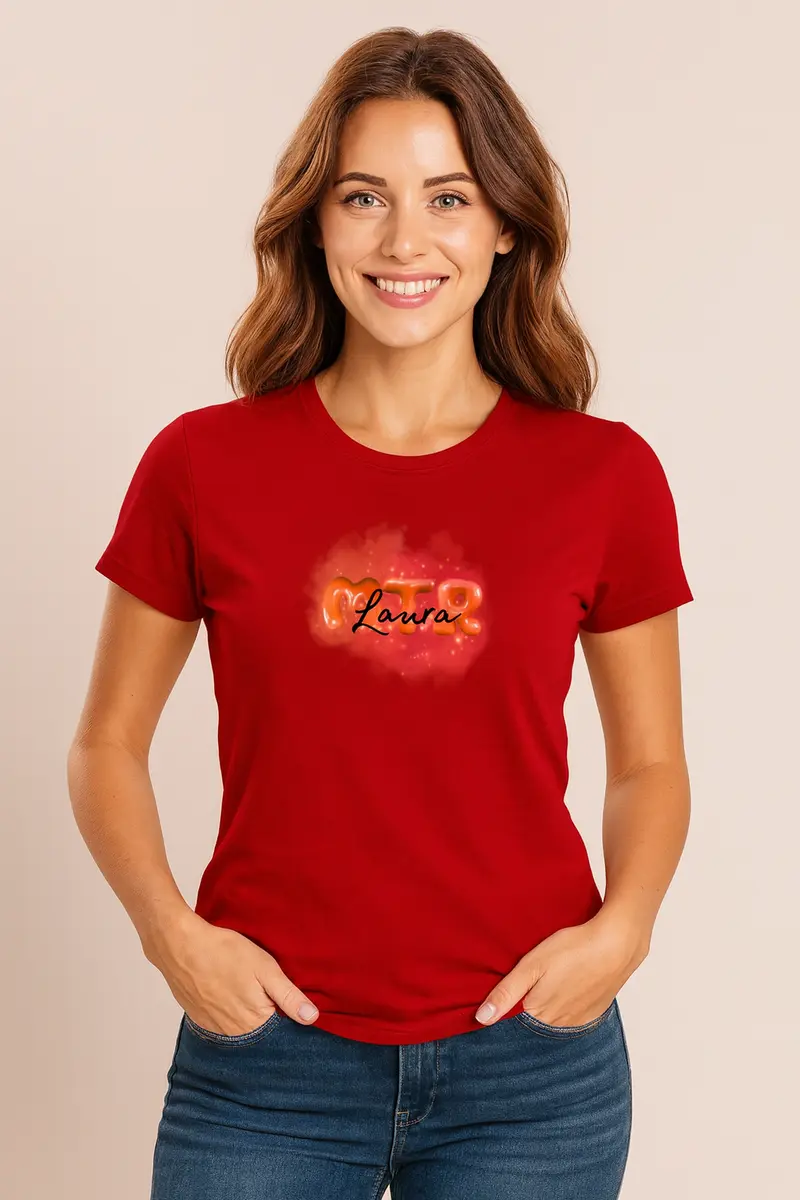 ROT MTR Laura oder dein Name -LOGO groß- T-Shirt