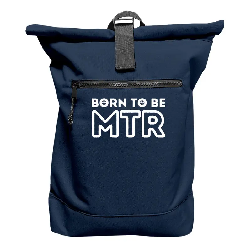 Rucksack mit Laptopfach BORN TO BE MTR klein und weiß (großes Logo)
