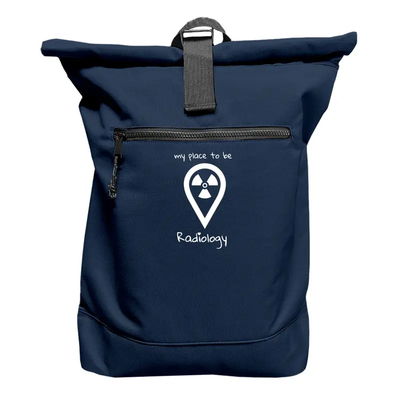 Rucksack mit Laptopfach - my place to be Radiology (großes Logo)