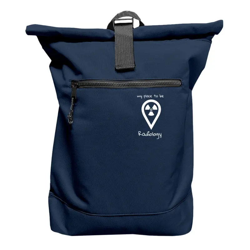 Rucksack mit Laptopfach - my place to be Radiology (kleines Logo)