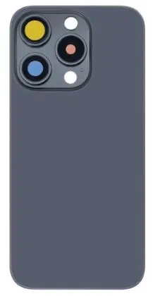 Rückseite kompatibel für iPhone 15 Pro Titan Blau "PULLED"