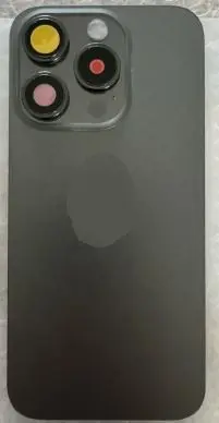 Rückseite kompatibel für iPhone 15 Pro Titan Schwarz "PULLED"