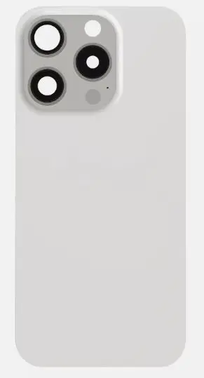 Rückseite kompatibel für iPhone 15 Pro Titan Weiß "PULLED"