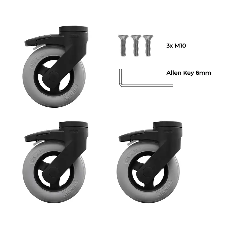 SCHLEPP CASTER WHEELS FOR TRIPOD DOLLIES (Set of 3)