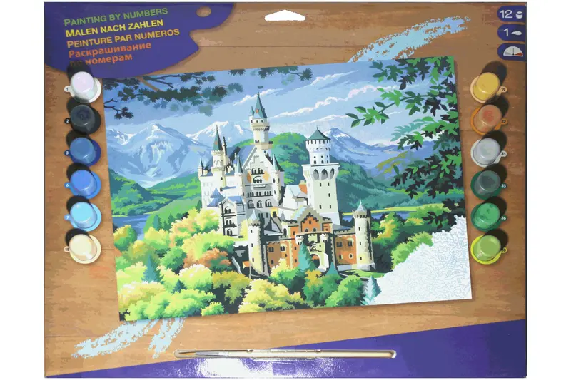 Schloss Neuschwanstein KSG 0128 Malen nach Zahlen ab 10 Jahre 38 x 29 cm