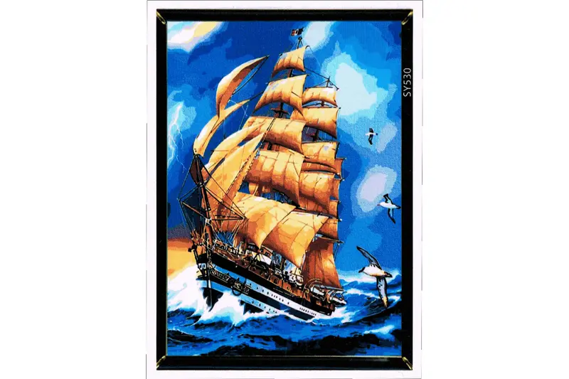 Segelschiff in voller Fahrt Malen nach Zahlen 21 Farben 3 Pinsel 40 x 50 cm