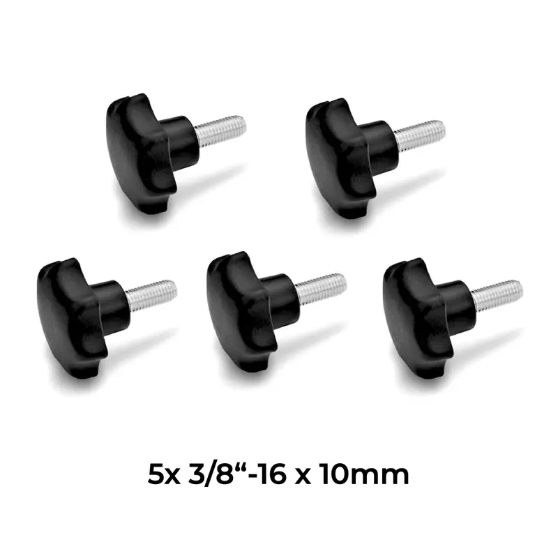 Short 3/8" Star Knobs for Accessories (Set of 5)