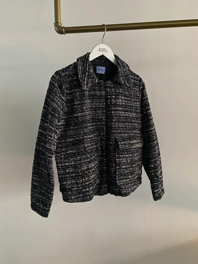 Short Jacket Black Silver