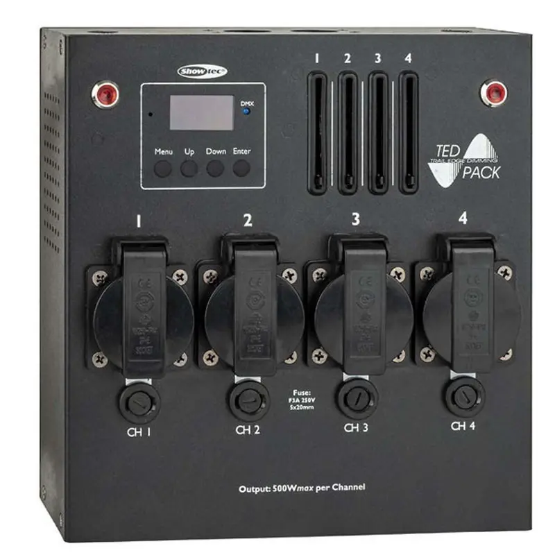 Showtec TED Pack LC 4-Kanal Dimmerpack mit lokaler Steuerung