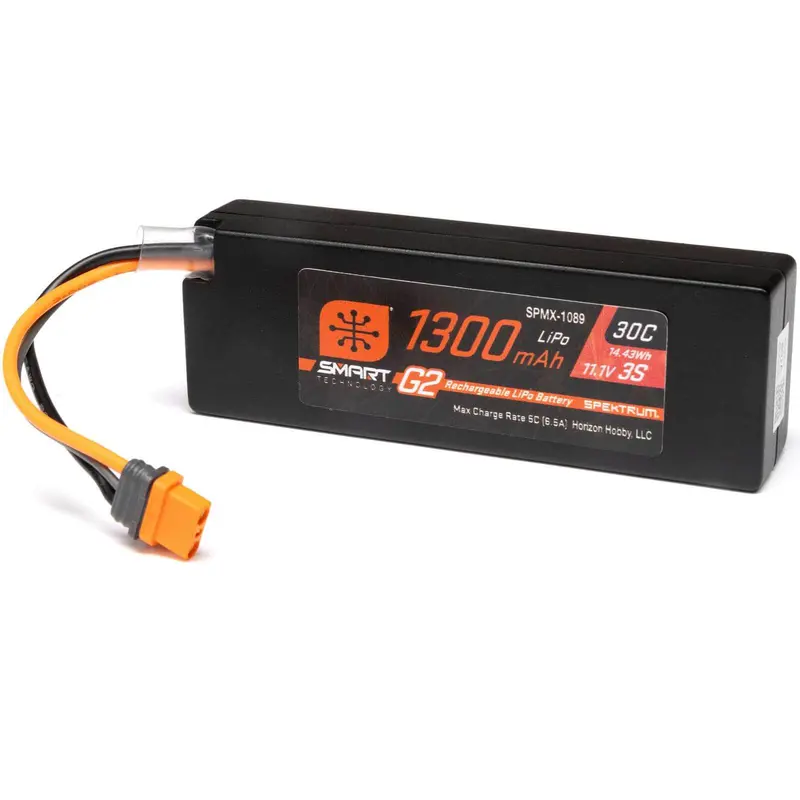 Spektrum 11.1V 1300mAh 3S 30C Smart G2 LiPo Akku IC2 Mini Kraton GROM Brushless