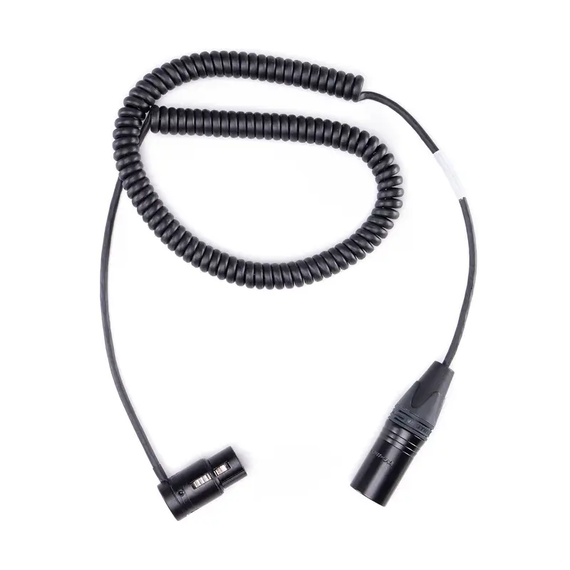 Spiralisiertes Mikrofonkabel XLR-3M auf Low Profile XLR-3F (SMK50-LPXLR)
