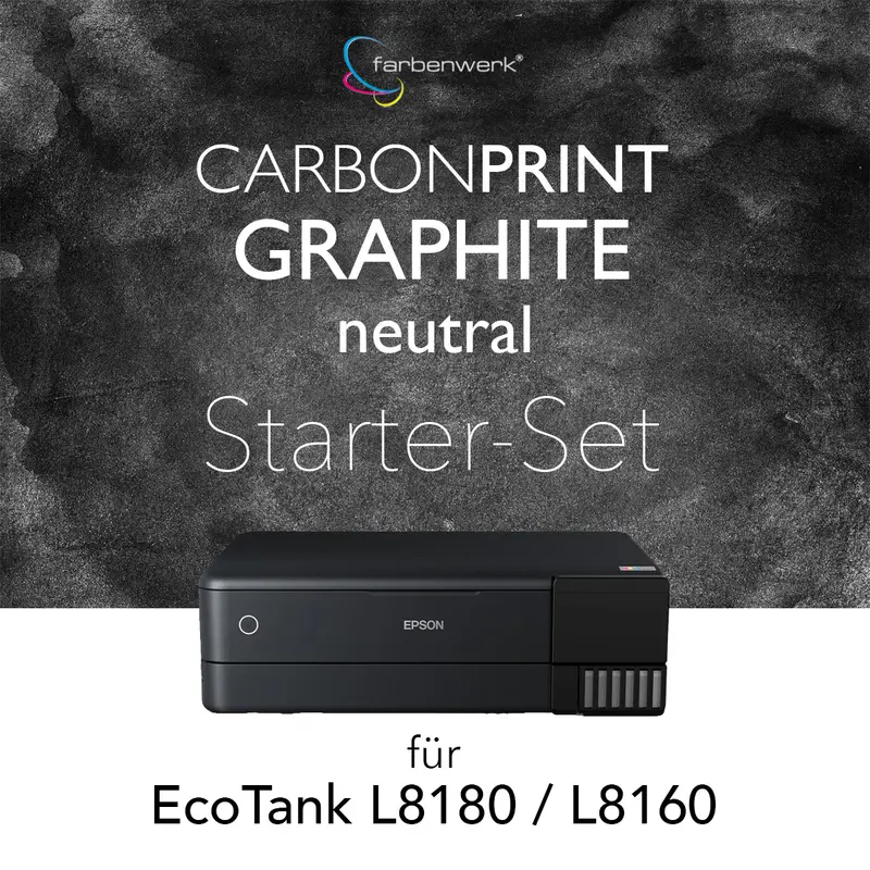Starter-Set Carbonprint Graphite für EcoTank L8180, L8160
