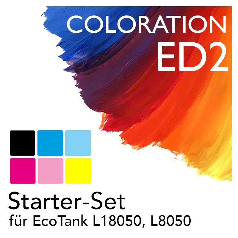 Starter-Set Coloration ED2 EcoTank L18050, L8050